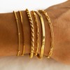 Gold Bracelets for Women - Waterproof, 14K Gold Plated, Minimalist Stackable Jew gallery