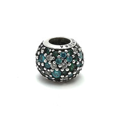 Pandora Sterling Silver Ocean Mosaic CZ Stones Bead Charm Pave 791261MCZMX