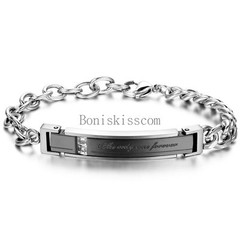 “THE ONLY ONE FOERVER” Couples Stainless Steel Bracelet For Valentine’s Day Gift