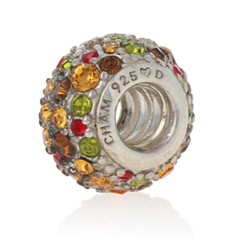 NEW Chamilia Jeweled Kaleidoscope Fresco Charm – Sterling Silver Bead 2025-0785