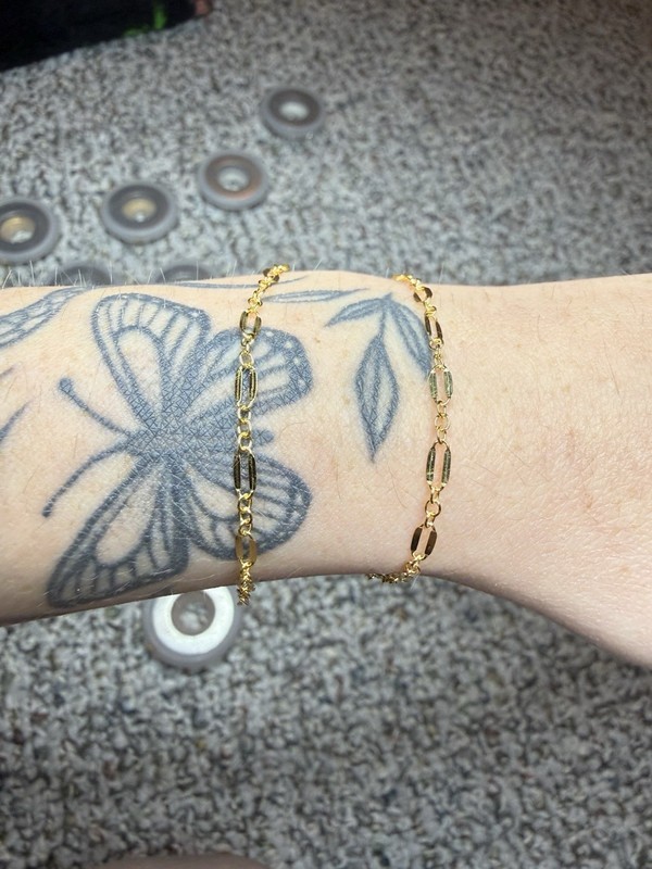 1ft gold filled flat Italian chain. Style #16 gallery