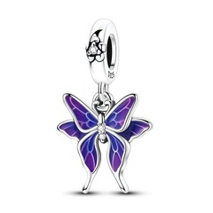 MULA European 925 Sterling Silver Charm CZ Butterfly Pendant fit Women Bracelet