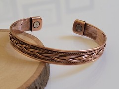 Pure Copper Magnetic Bracelet Copper Arthritis Therapy Cuff Bangle Braided