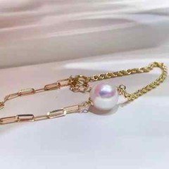 Gorgeous HUGE AAAAA 10-11mm south sea White ROUND pearl Bracelet 925s