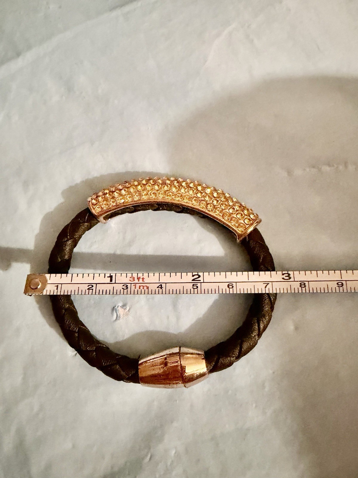 Nordstrom Rose Gold Leather magnetic Lock Bracelet gallery