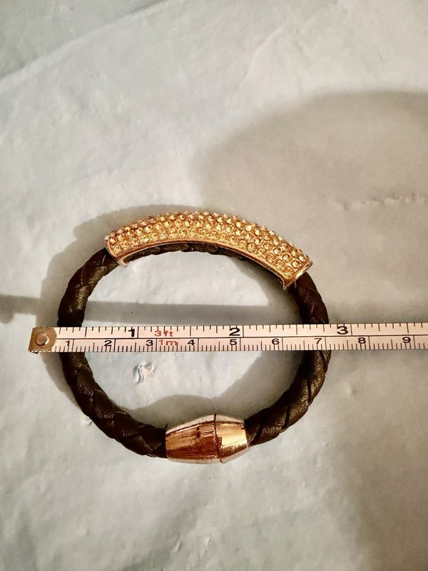 Nordstrom Rose Gold Leather magnetic Lock Bracelet gallery