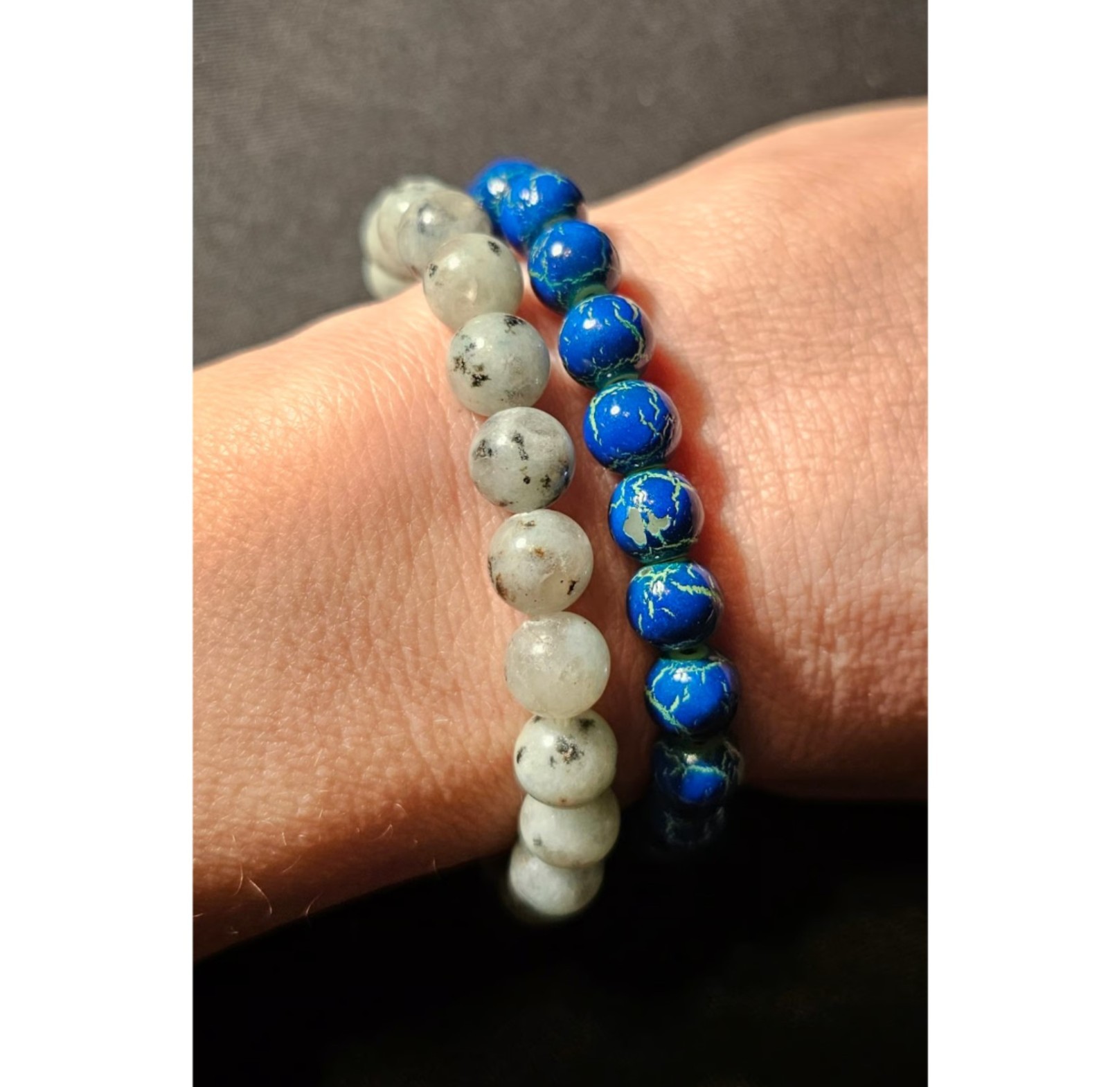 Beaded Bracelet Lot 6 Pcs Stackable Colorful Mixed Beads Shimmering Fair gallery