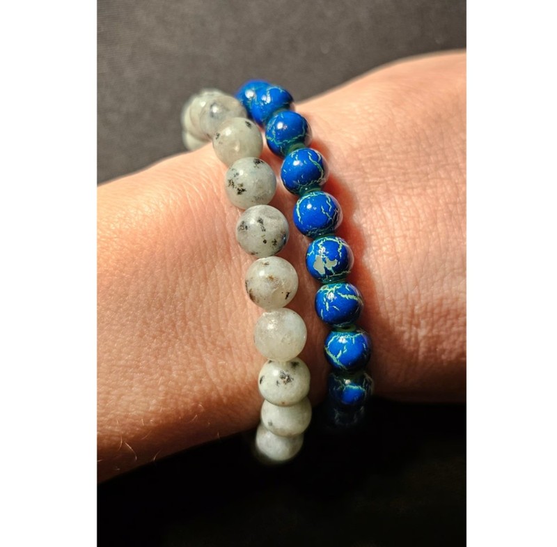 Beaded Bracelet Lot 6 Pcs Stackable Colorful Mixed Beads Shimmering Fair gallery