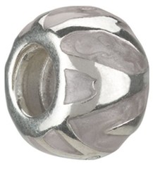 CHAMILIA 925 STERLING SILVER PEAKS OF SILVER ENAMEL BEAD NA-23B CHARM SHIMMER