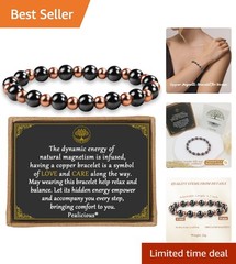 Hypoallergenic Copper and Hematite Magnetic Bracelet – Stylish Health Accessory