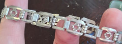 1920-1930s vintage Art Deco style geometric link bracelet