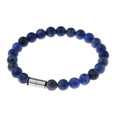 Ernstes Design Bangle Stainless Steel A540 Sodalite Beads 0 5/16in Edvita Petit