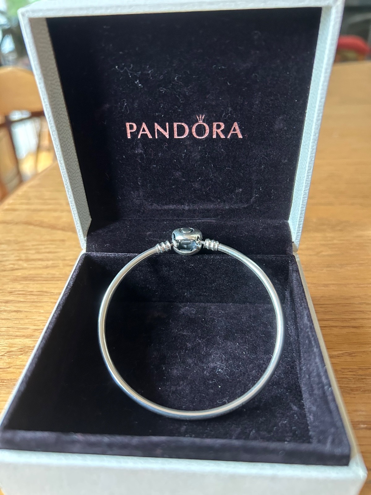 Authentic Pandora Heart Clasp Bangle. Excellent condition, original box. gallery