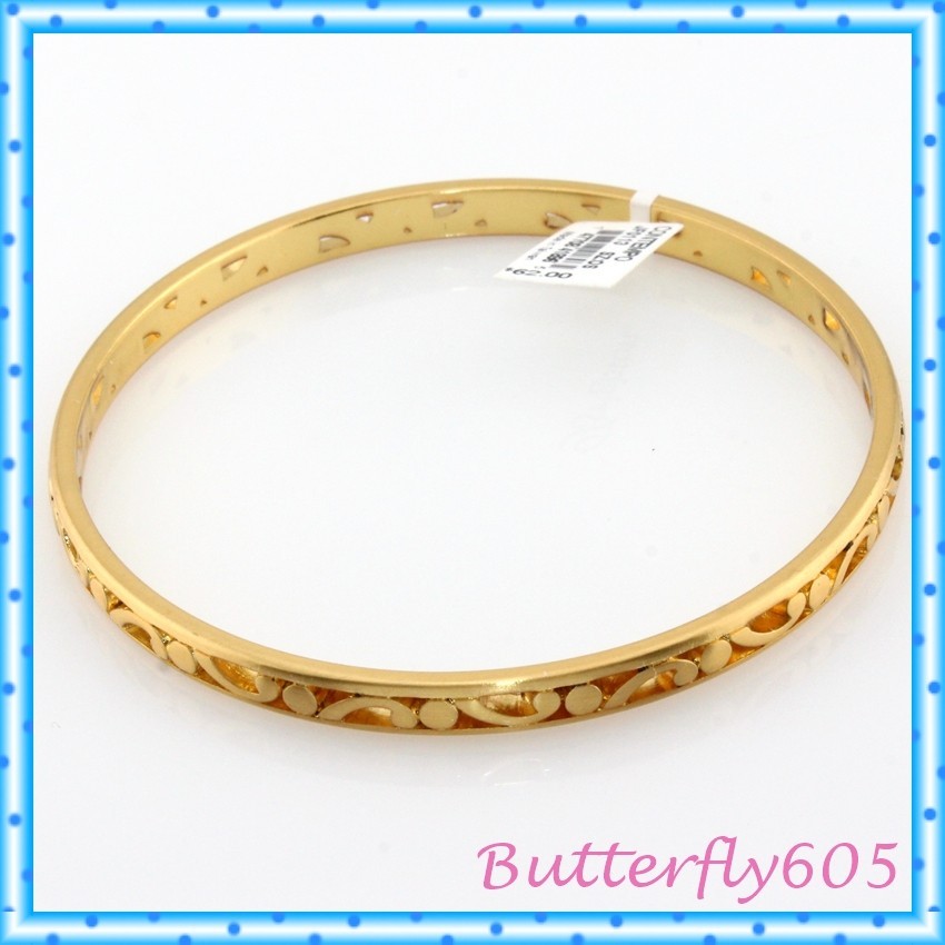 Brighton Contempo Slim Brushed Gold Round Bangle Bracelet NWT gallery