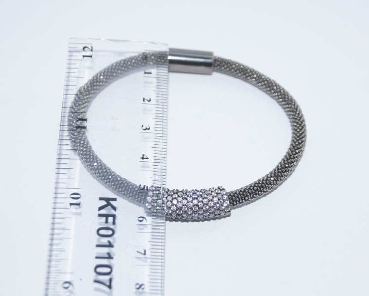 Dyadema Italy 925 Sterling Silver and Cubic Zirconium Bracelet – 17.8g gallery