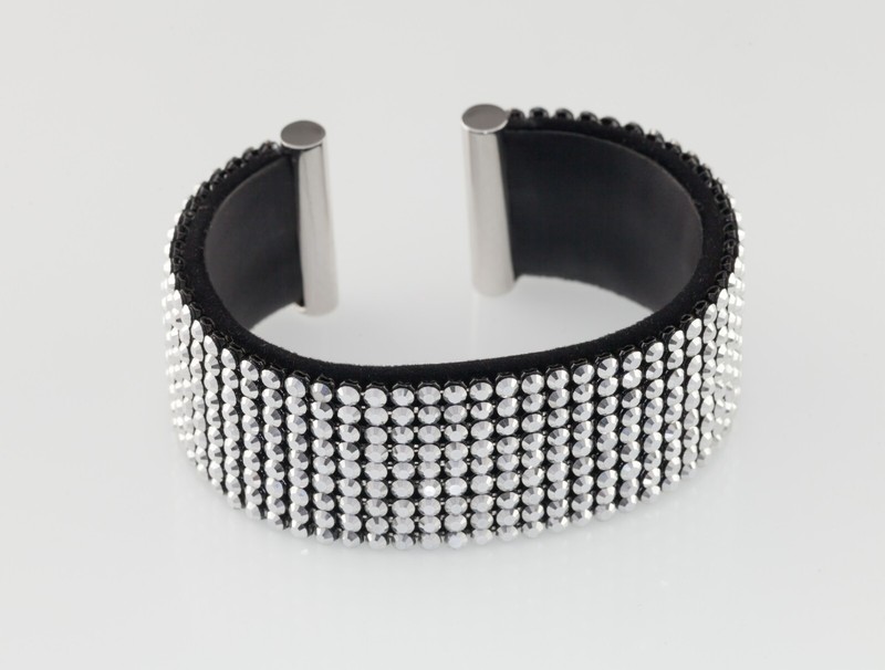 Daniel Swarovski Thin Rigid Cuff Crystal Bracelet w/ Original Box and Pouch gallery