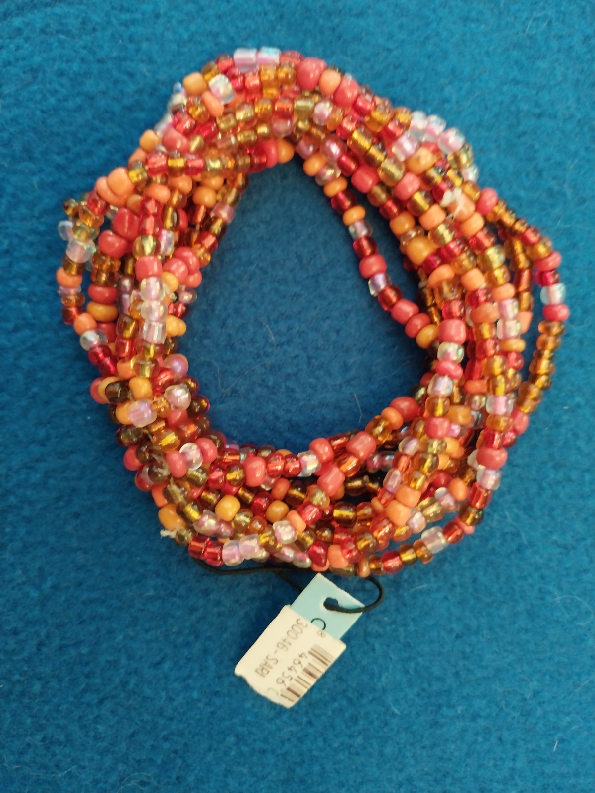 Glass Bead 10 Strand Stretch Bracelet, New with Tag gallery