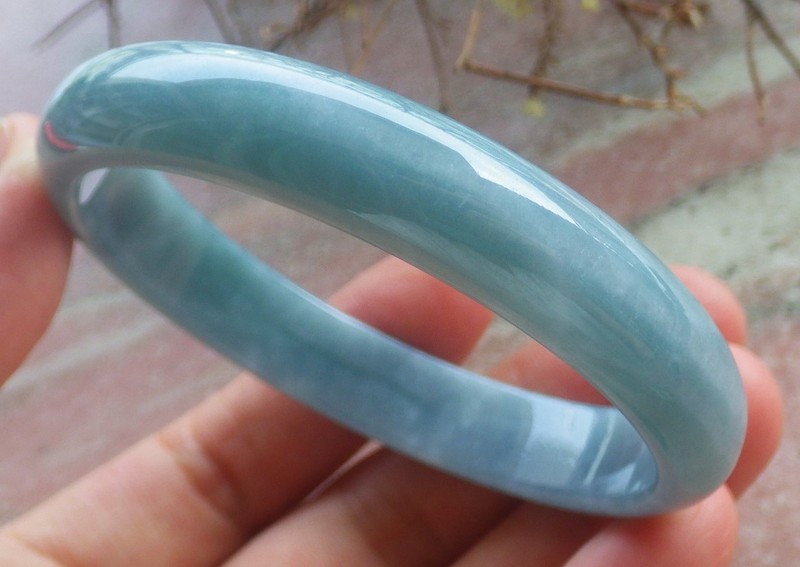 Certified Green 100% Burma Natural A JADE Jadeite Bangle Bracelet 55mm 704758 AS gallery