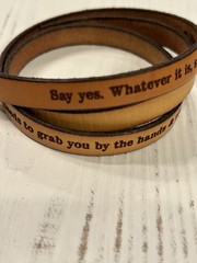 Brian Andreas Story People Say Yes Wrist Wrap Buckle Closure Leather Bracelet