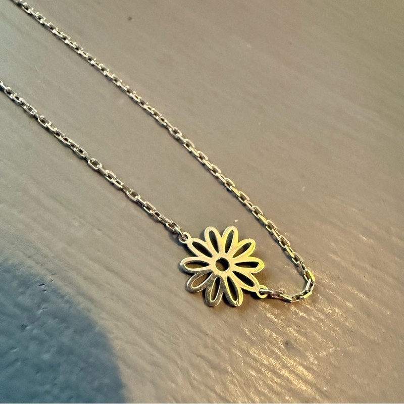 925 Sterling Silver Flower Ankle Bracelet gallery