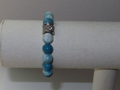 Larimar Bracelet Semi precious gemstones, crystal bangle for women