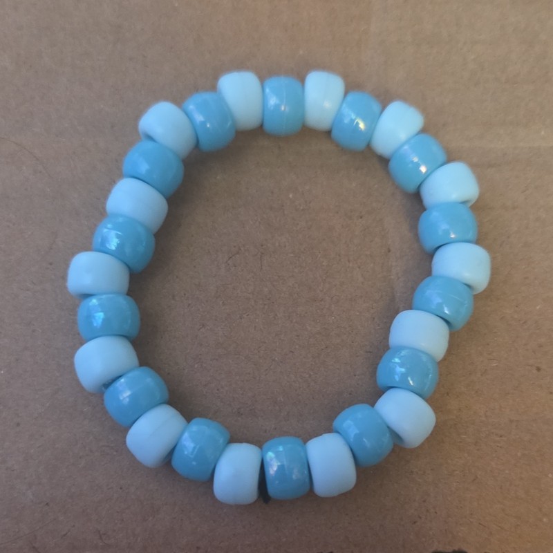 Pink Purple and Blue Pearl Kandi Braclets Bracelet Set of 3 Rave gallery