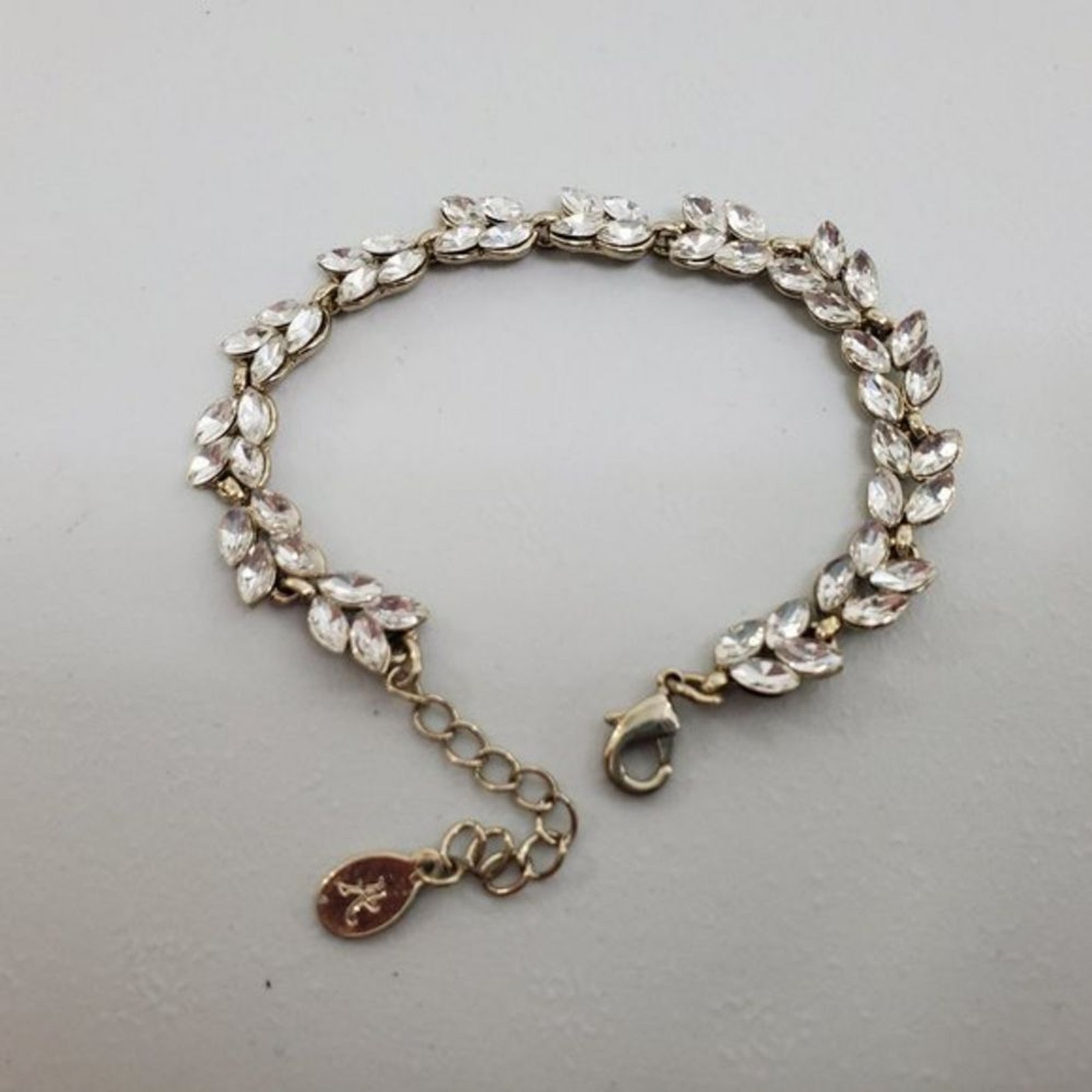 Accessorize Bracelet Rhinestone Silver‎ Tone Tear D gallery