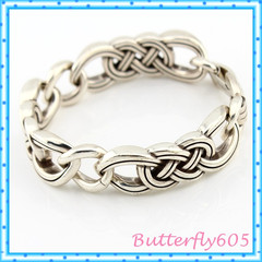 Brighton Interlok Unity Link Celtic Knot Fold Over Clasp Bracelet