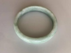 Beautiful Natural Real Chinese Light Green Jade Bangle Bracelet Emerald Green
