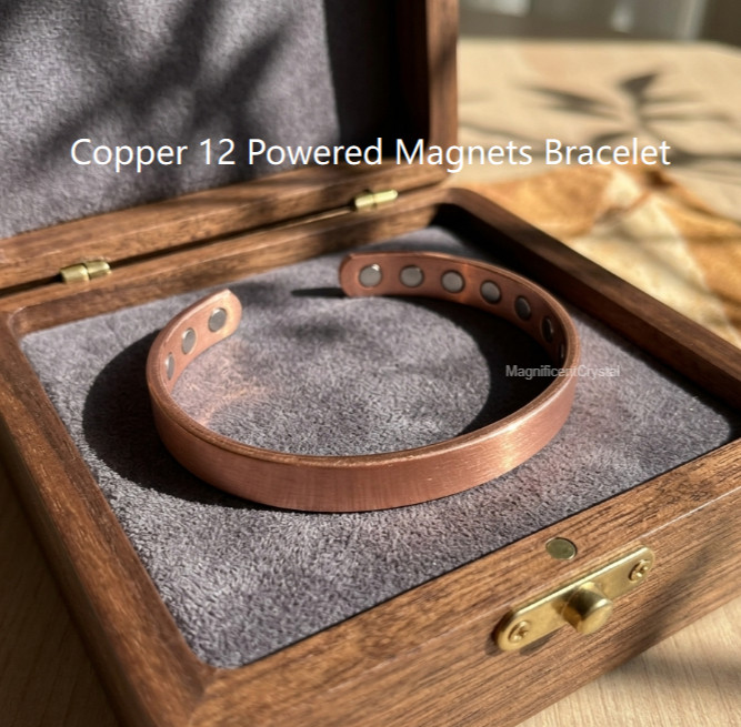 Pure Copper Magnetic Cuff Bracelet 12XPower Magnet Arthritis Pain Relief Therapy gallery
