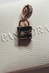 Authentic Pandora Rose Gold Love Padlock Dangle Charm 782508C01 B84