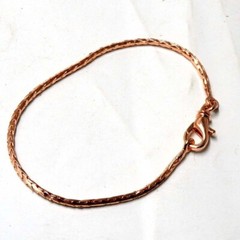 Pure Copper Snake Chain Bracelet Copper Arthritis Pain Relief Biker Bracelet