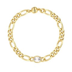 LUV AJ THE OVAL BEZEL CHAIN BRACELET