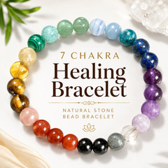 7 Chakra Stone Bead Bracelet Stretch Yoga Meditation Energy Jewelry Gift