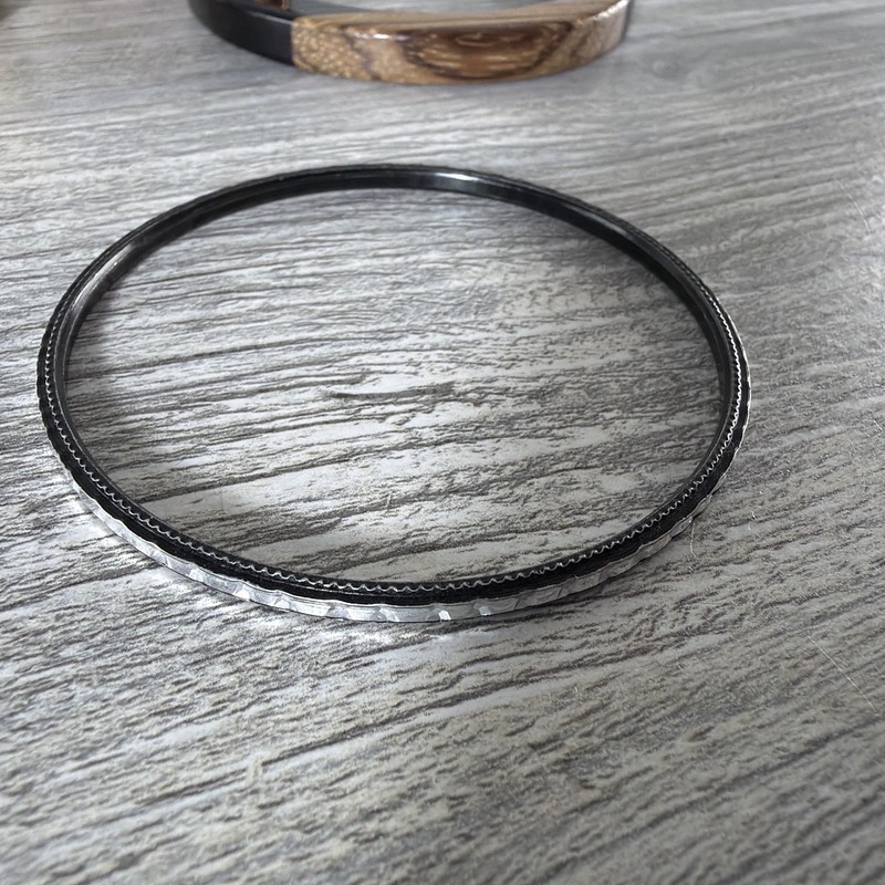 7 Pc Lot Bracelet Gold Silver Brown 2 Tone Wood Neutral Mix Styles Bangles Cuff gallery