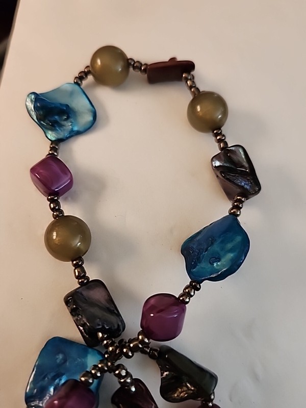 Abalone Multi Color 3 Strand Bracelet Elastic gallery