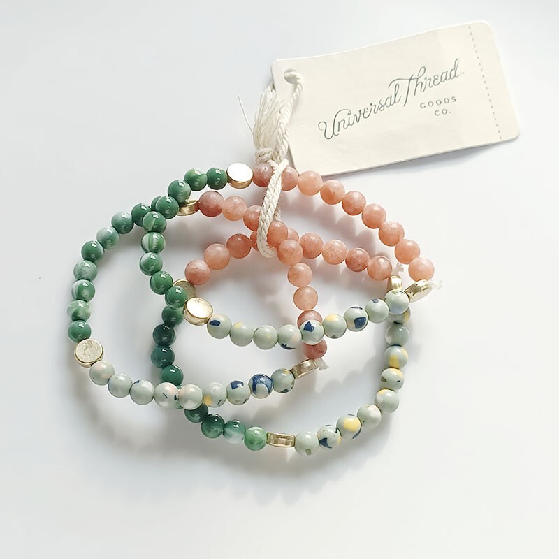 New 3pcs Universal Thread Bead Elastic Bracelet Gift Vintage Women Party Jewelry gallery