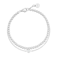 J.Estina Unis Ball Chain Bracelet JJUNBQ4BS505SW7S0 Silver925 C.Z Rhodium Plated