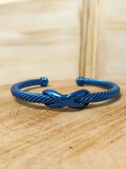 Color Classic 5mm X cable infinite cuff bracelet stackable everyday jewelry