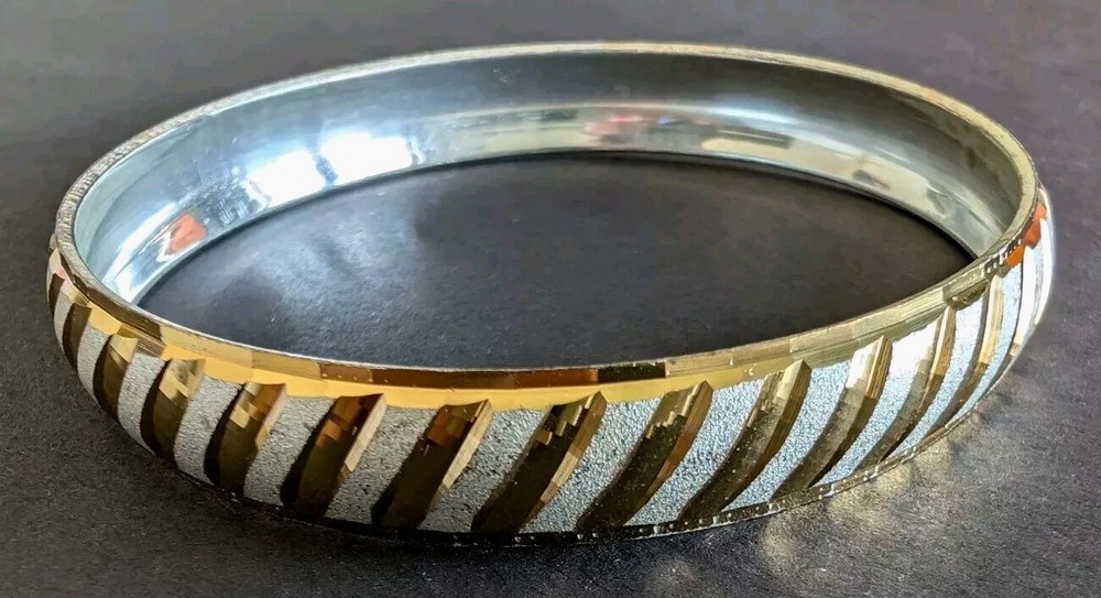22k Gold and Silver Plated Indian Bangle (1pc)