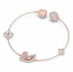 Swarovski Rose Gold Swan Charm Bracelet