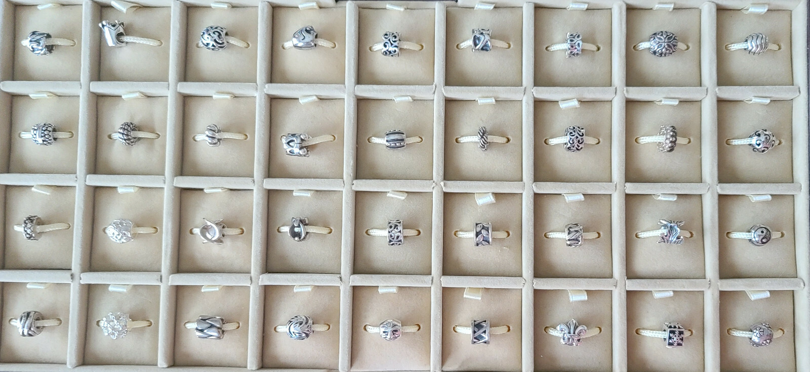 CHAMILIA DECORATIVE STERLING SILVER CHARM BEADS -YOUR CHOICE- Retired msrp $35 gallery