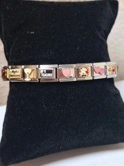 Vintage Italian Charm Bracelet, Teacher Themed, 20 Links Total