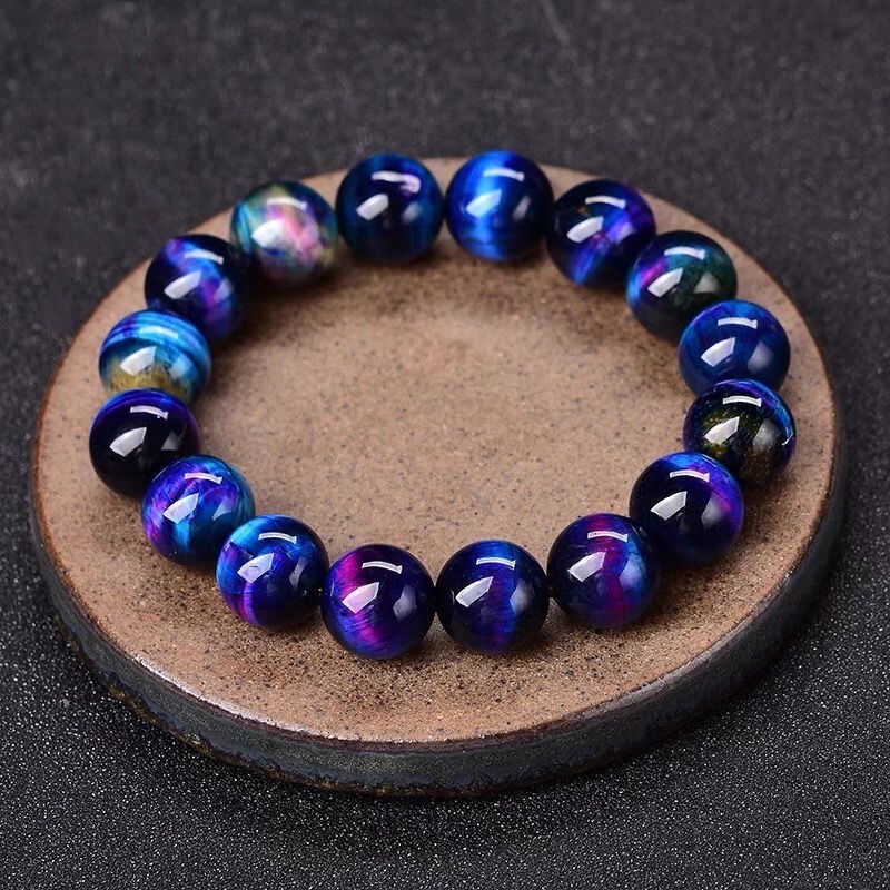Galaxy Tiger Eye 8mm Beaded Healing Protection Strength Stretchy Bracelet Gifts gallery
