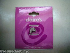 New Claire’s add on CHARM for BRACELET Half Moon w Stones Celestial & Horoscope