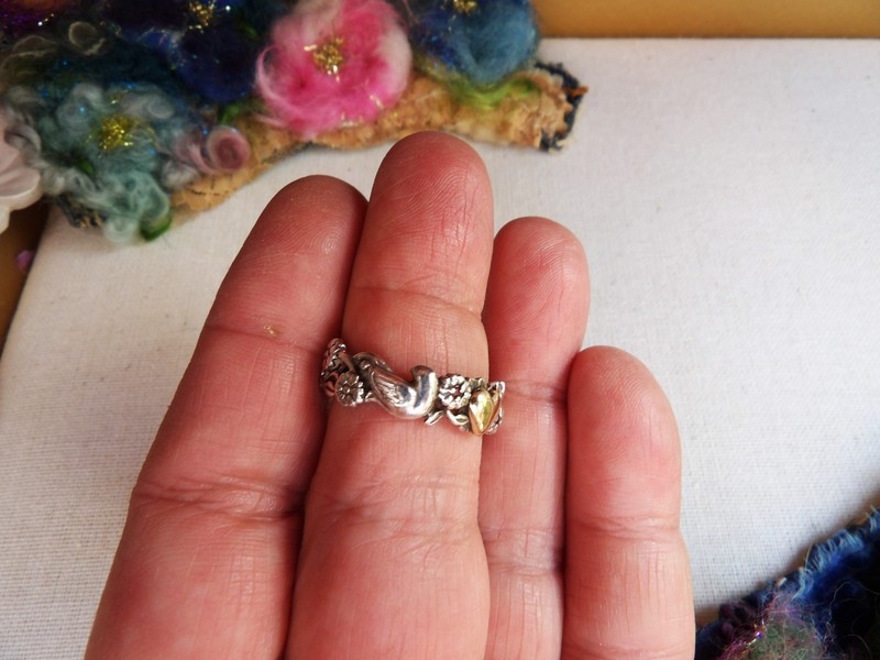 sterling silver ring, artisan, new, stamped gallery