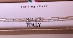 Mia Fiore 925 Sterling Silver Paper Clip Multi Strand 6.5 In Bracelet ITALY NIB