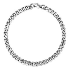 Men’s Cuban Link Bracelet Heavy Silver Stainless Steel Curb Link Chain Bracelet