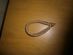 Vintage American Eagle O. cord bracelet. 21cm. (E20a5)