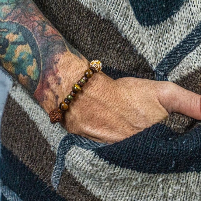 Men African Beaded Jewelry Charm Surfer Bracelet Wooden Long Beach Bracelet gallery